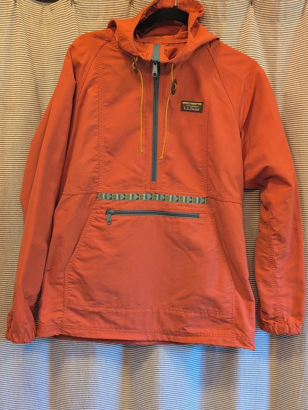 L.L. Bean Orange Hooded Anorak